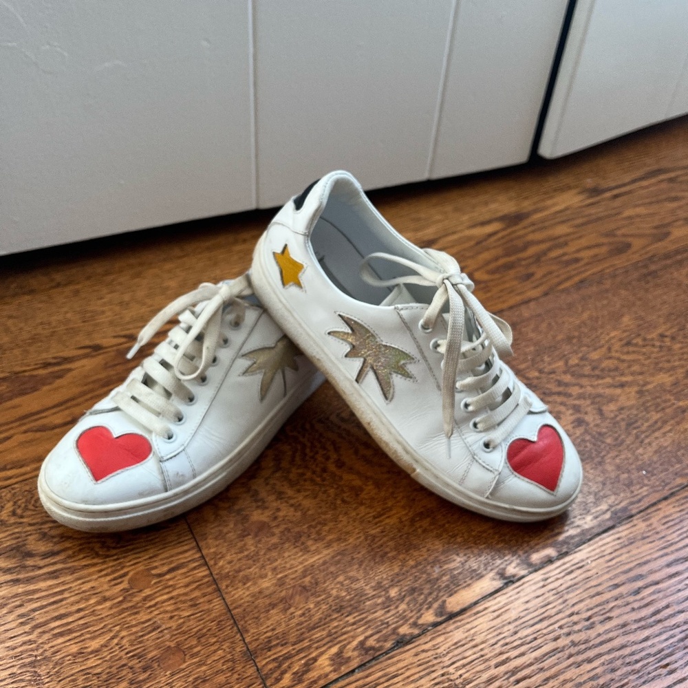 Steve Madden Patched White Sneakers